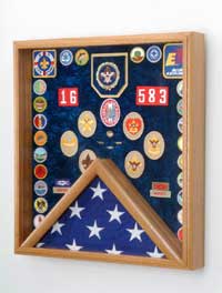 military service medals display case