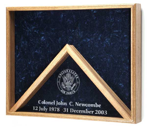 Deluxe Combo Awards/Burial Flag Case 27"W x 21"H x 3"D