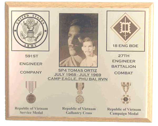 military gift plaque